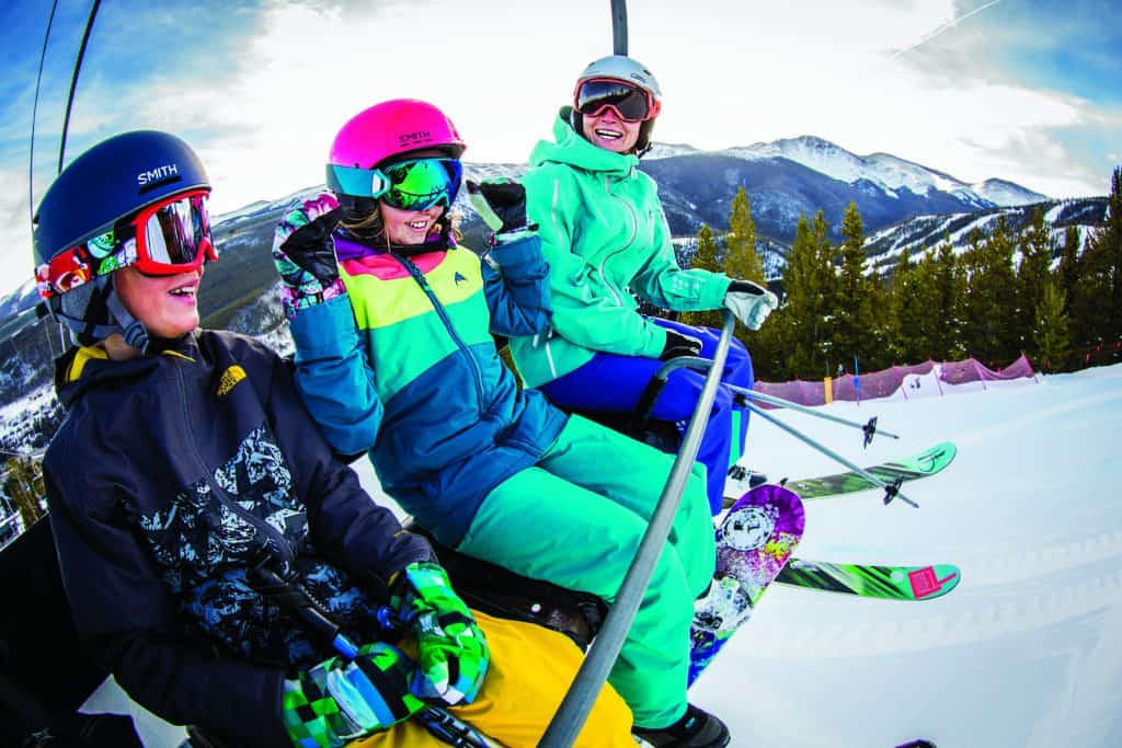 A group of people on skis.
